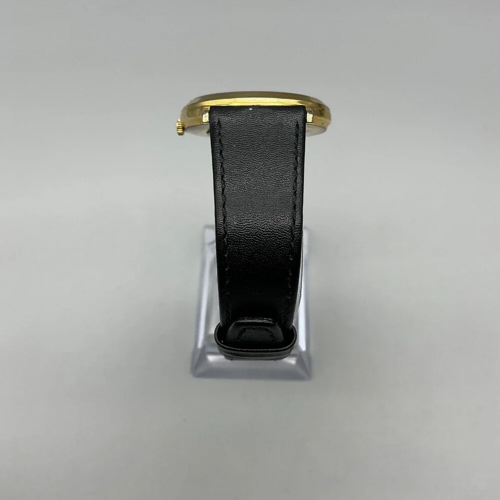 Vintage Pearl Unisex Watch 33mm MOP Casino Roulette Bezel Leather New Battery